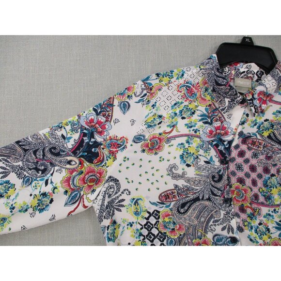 Chicos Paisley Floral Tank Top Blouse Sleeveless Printed Stretch Size 1 - Picture 12 of 16